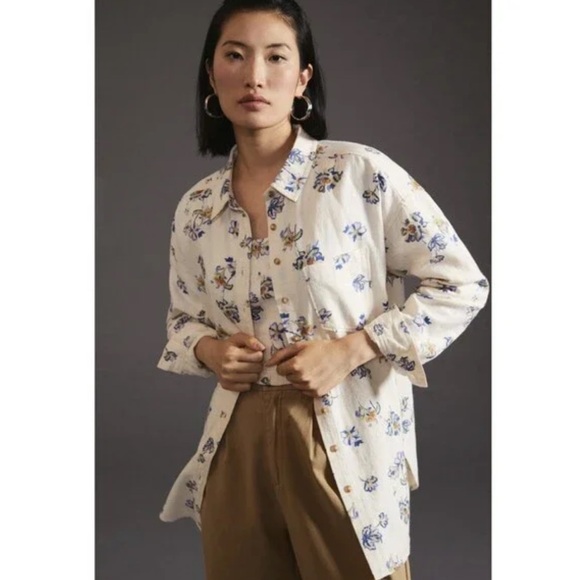 Anthropologie Pilcro Floral Tunic Buttondown - Picture 16 of 16
